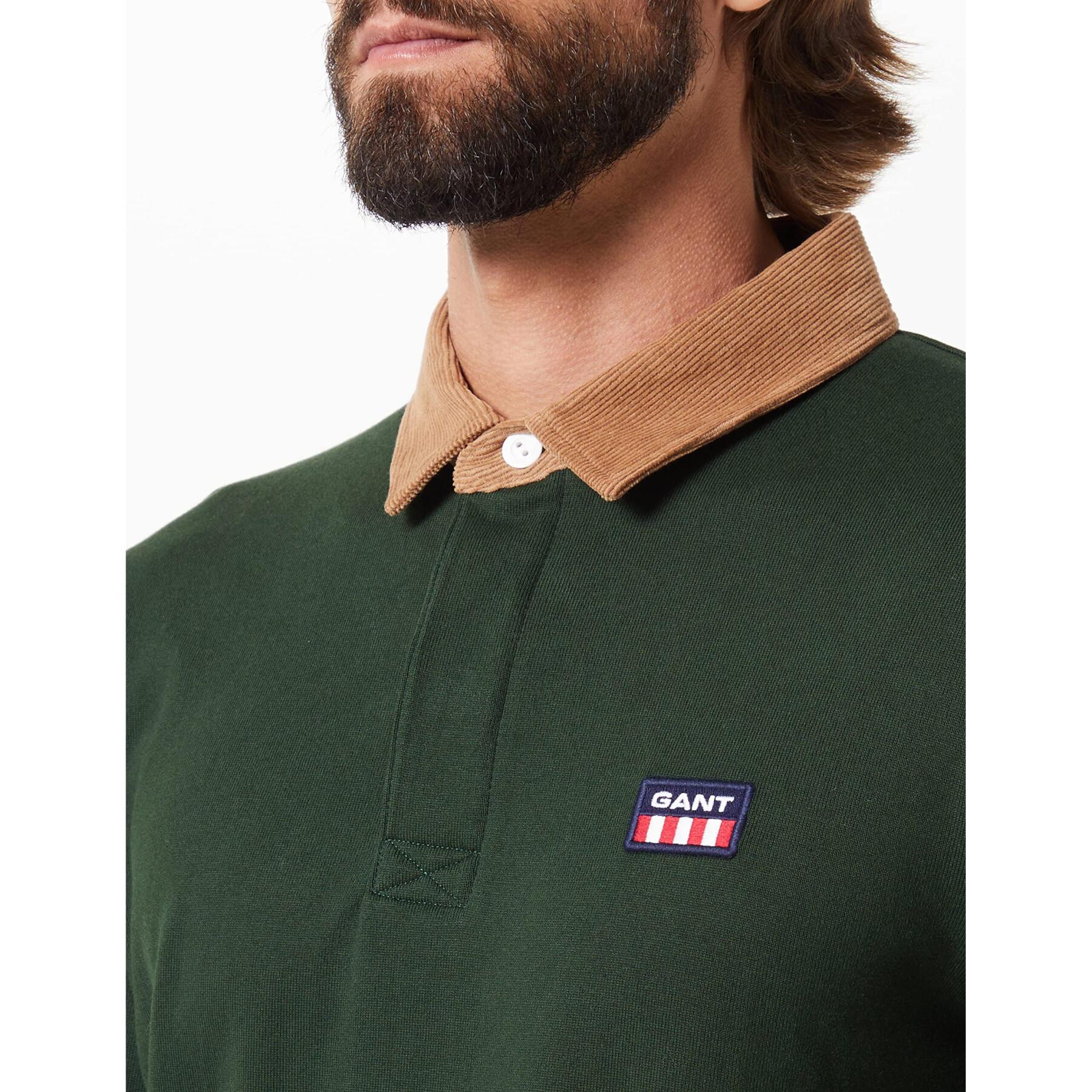 Koszulka polo z długim rękawem Gant Cord Collar Heavy Rugger