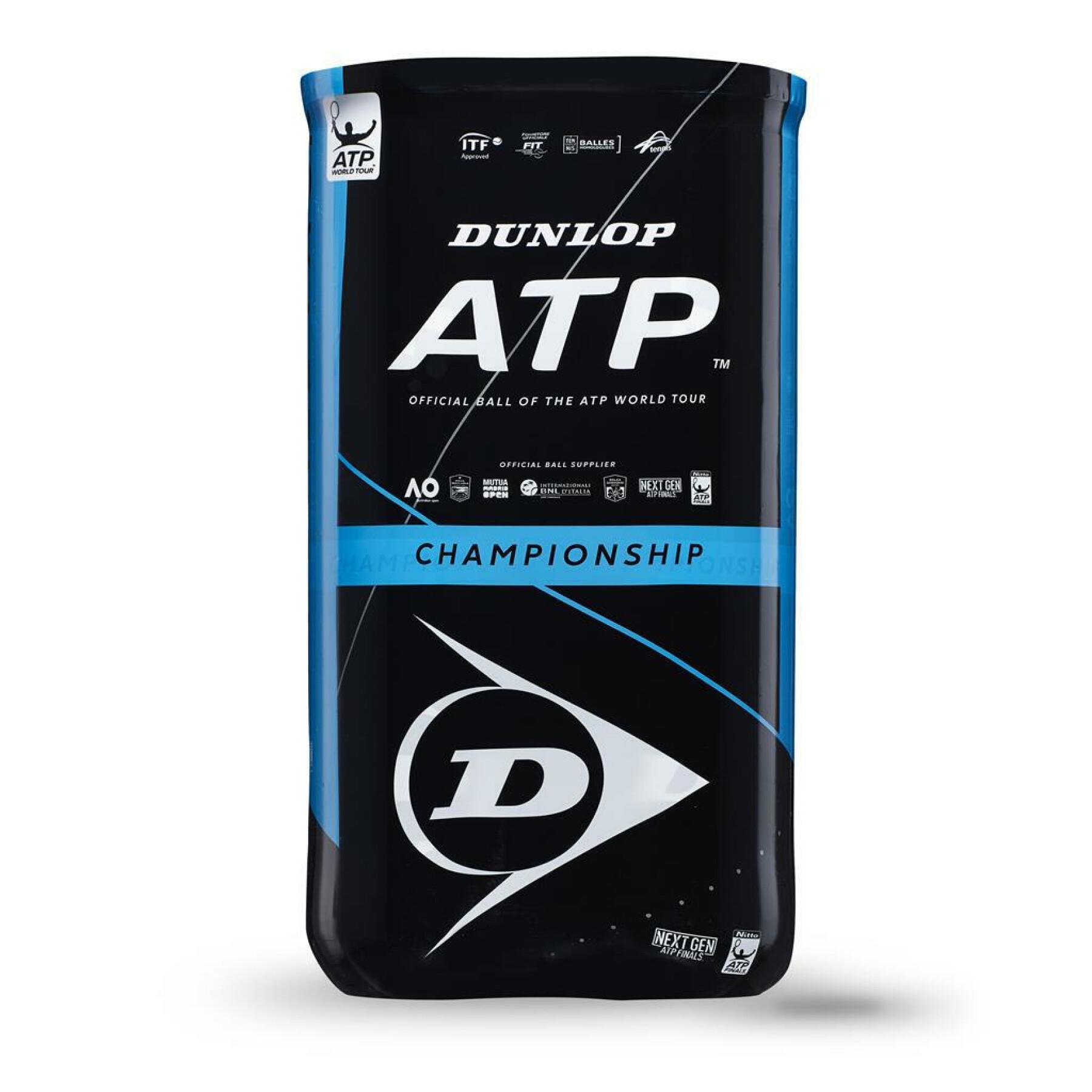 Zestaw 2 tub po 4 piłki tenisowe Dunlop atp championship