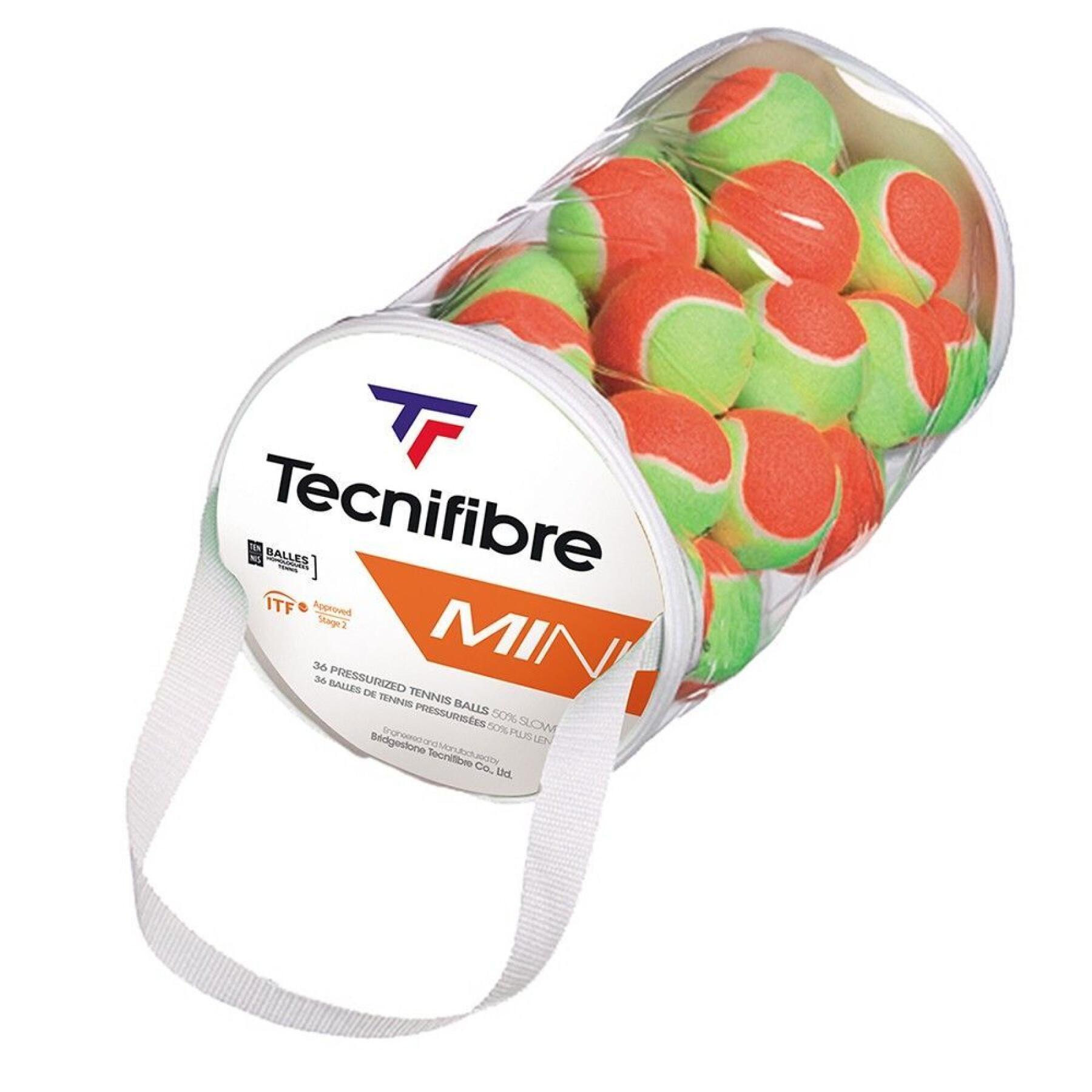 Zestaw 36 piłek tenisowych dla dzieci Tecnifibre Mini Orange