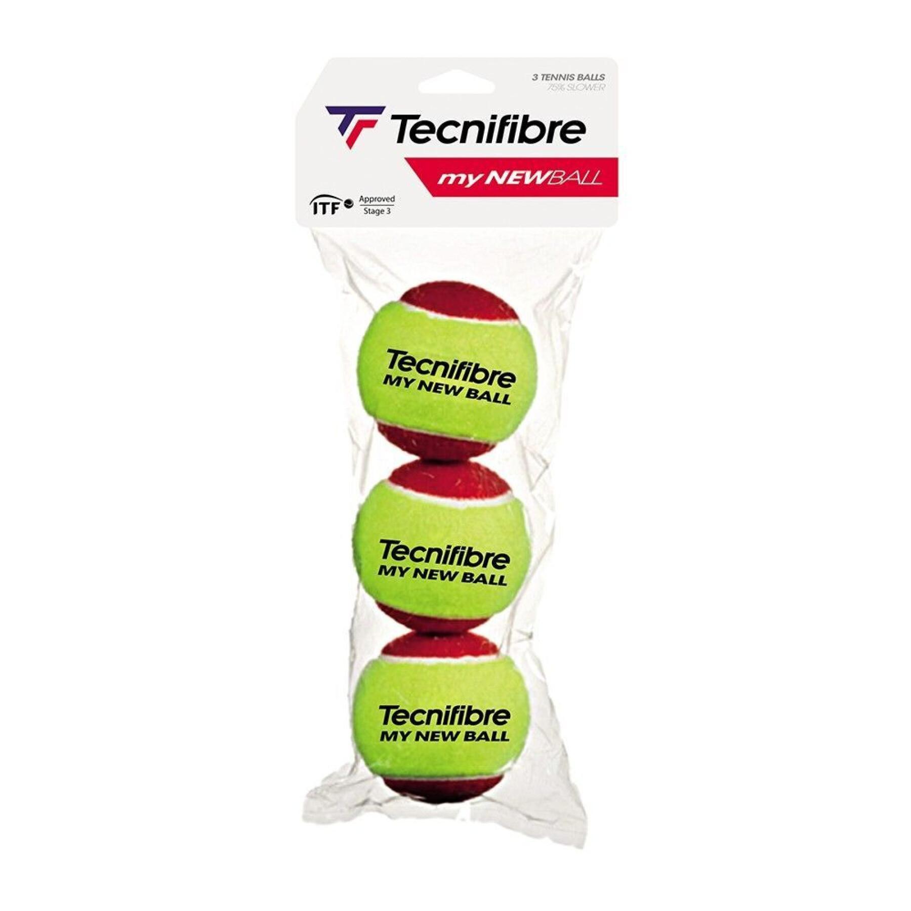 Zestaw 3 piłek tenisowych dla dzieci Tecnifibre My new ball