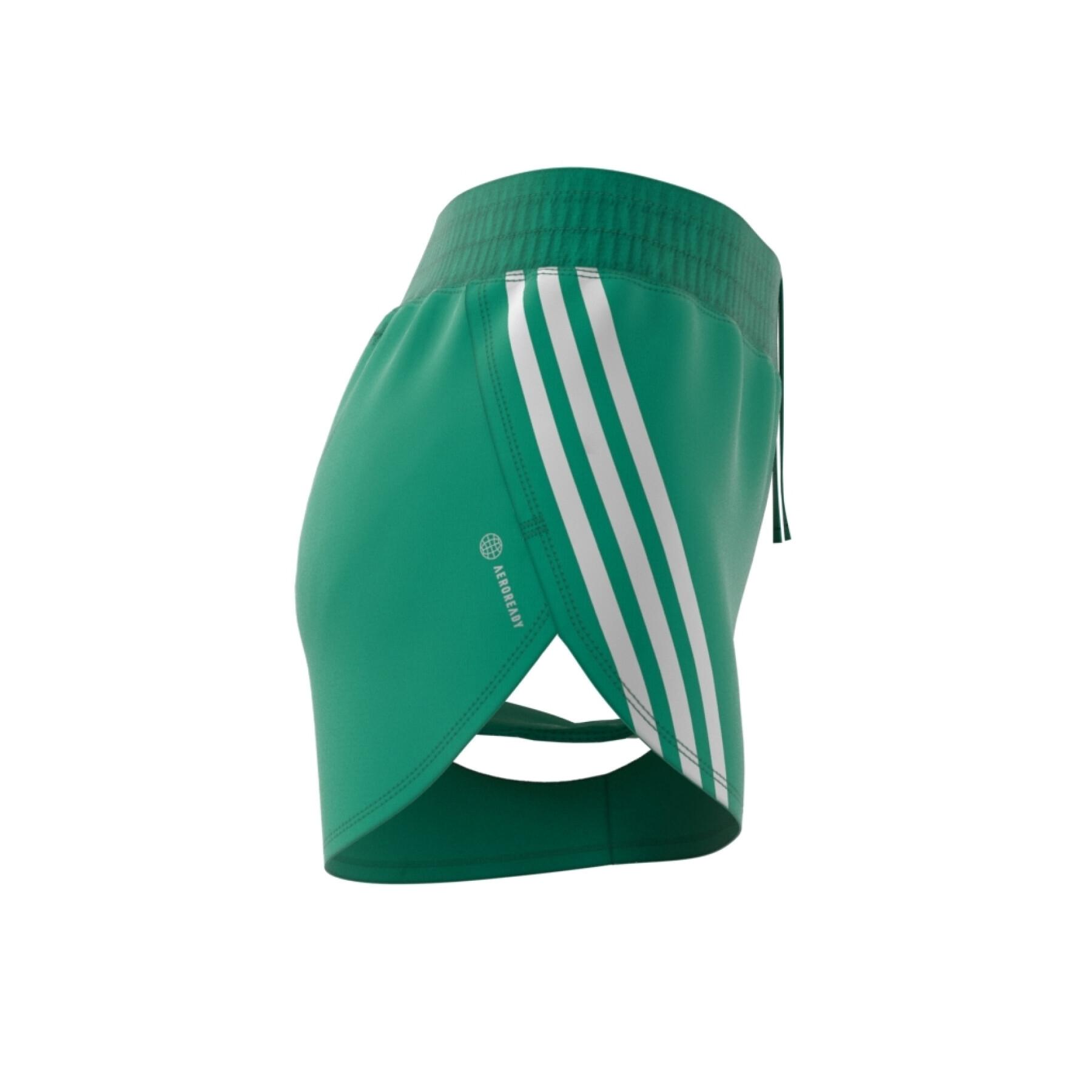 Szorty damskie adidas Run Icons 3-Stripes Low Carbon