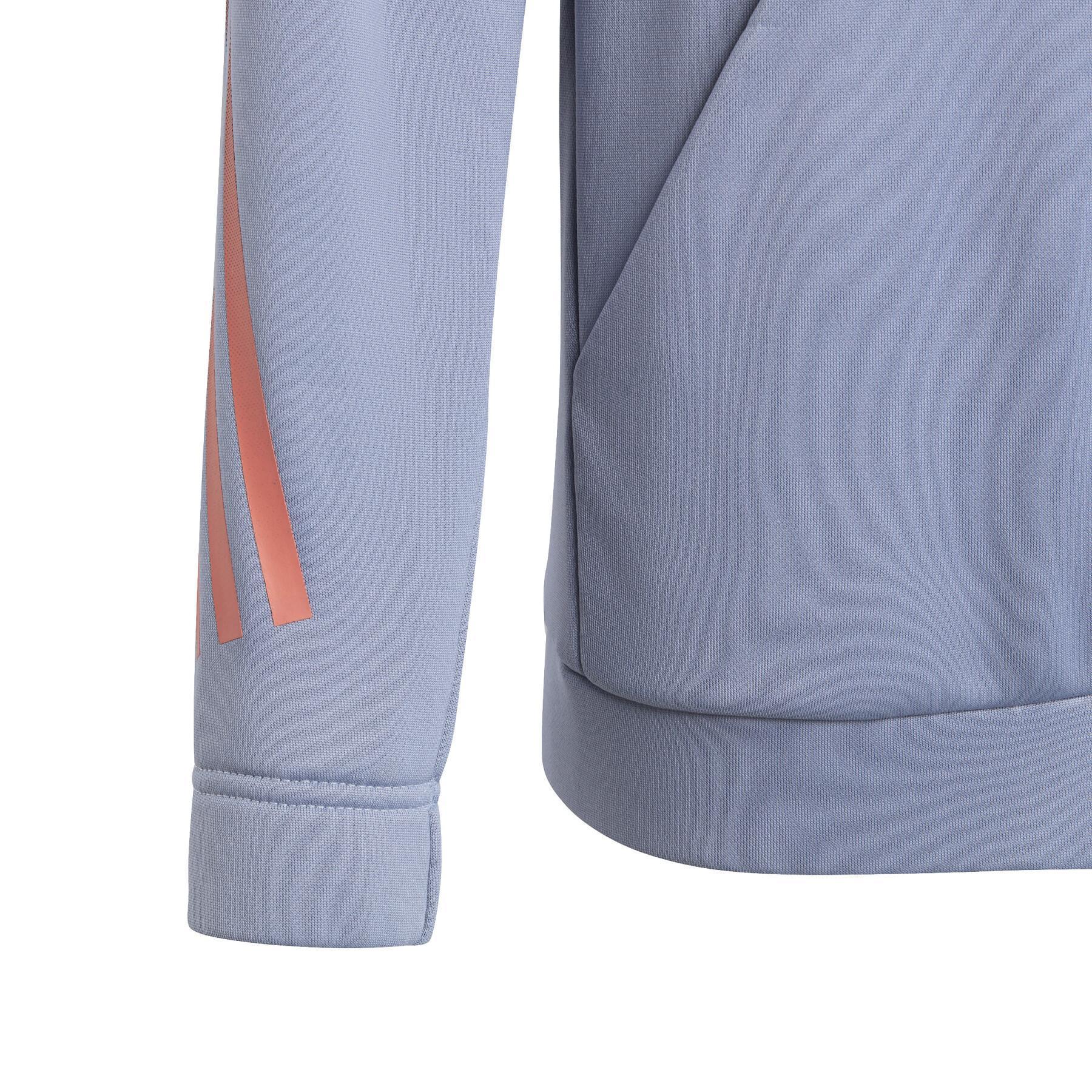 Bluza z kapturem dla dzieci adidas 3-Stripes Icons Aeroready