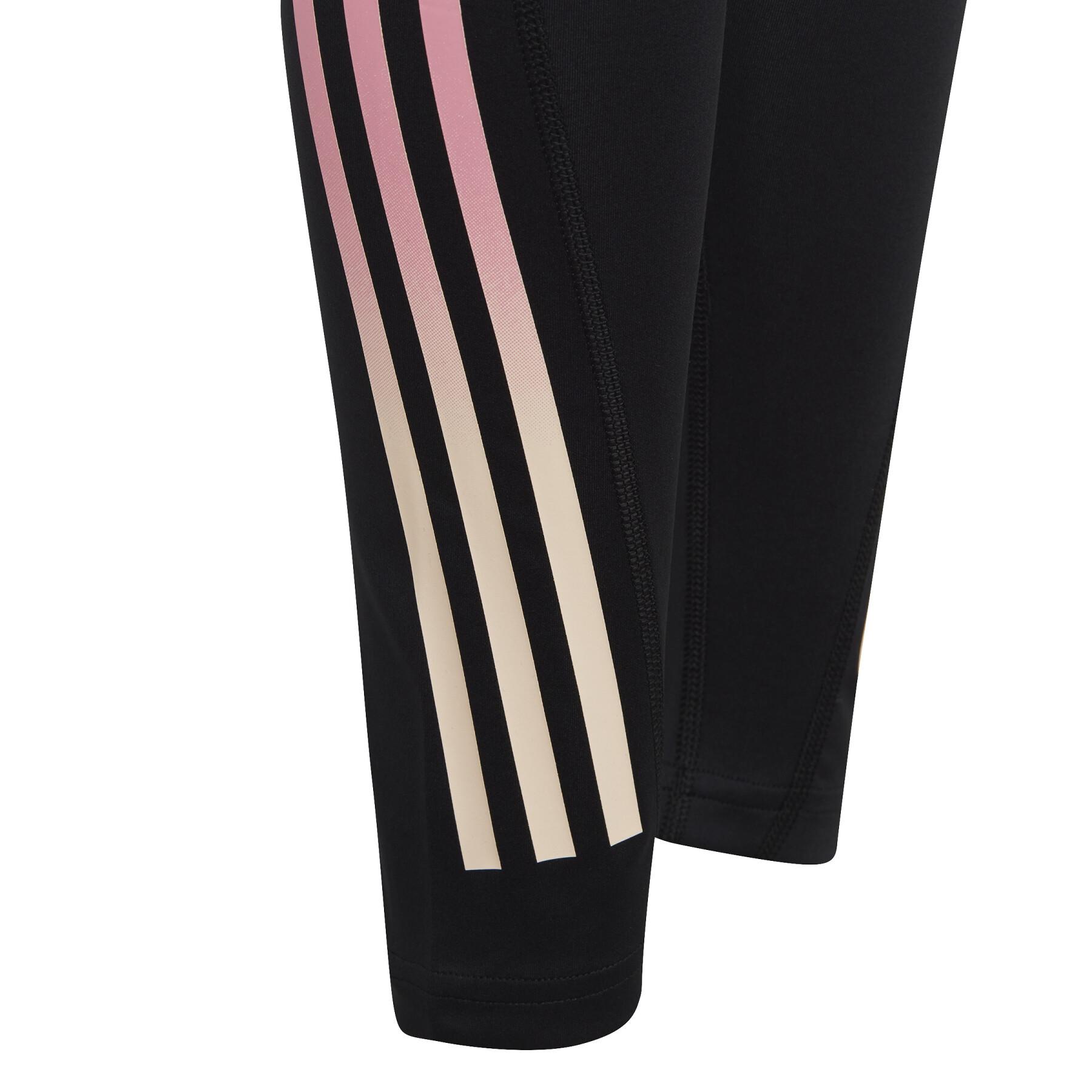 Legginsy 7/8 high pocket girl adidas 3-Stripes Aeroready Optime