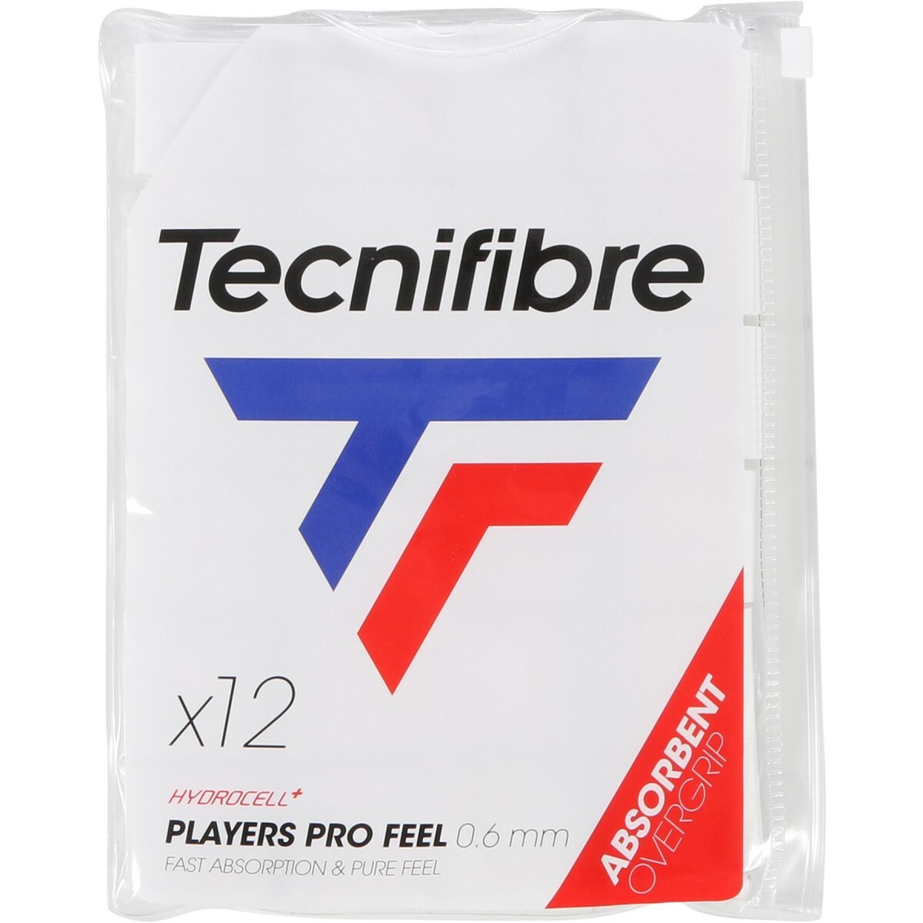Zestaw 12 podkładek do tenisa Tecnifibre Players Pro Feel