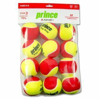 Torba z 12 piłkami tenisowymi Prince Play & Stay – stage 3 (felt)